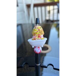 Crime seen Richard Beaded Pen in a Bath tub with Bloody Bead.